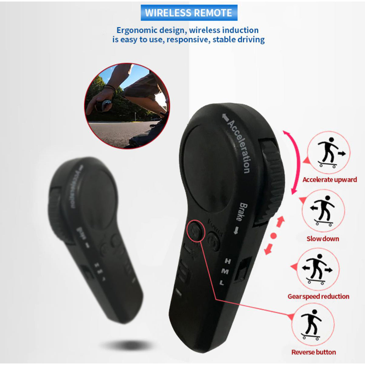 Skate eléctrico Hi-Flying Jupiter-02 450Wx2-36V-6Ah (nd) - rueda nd