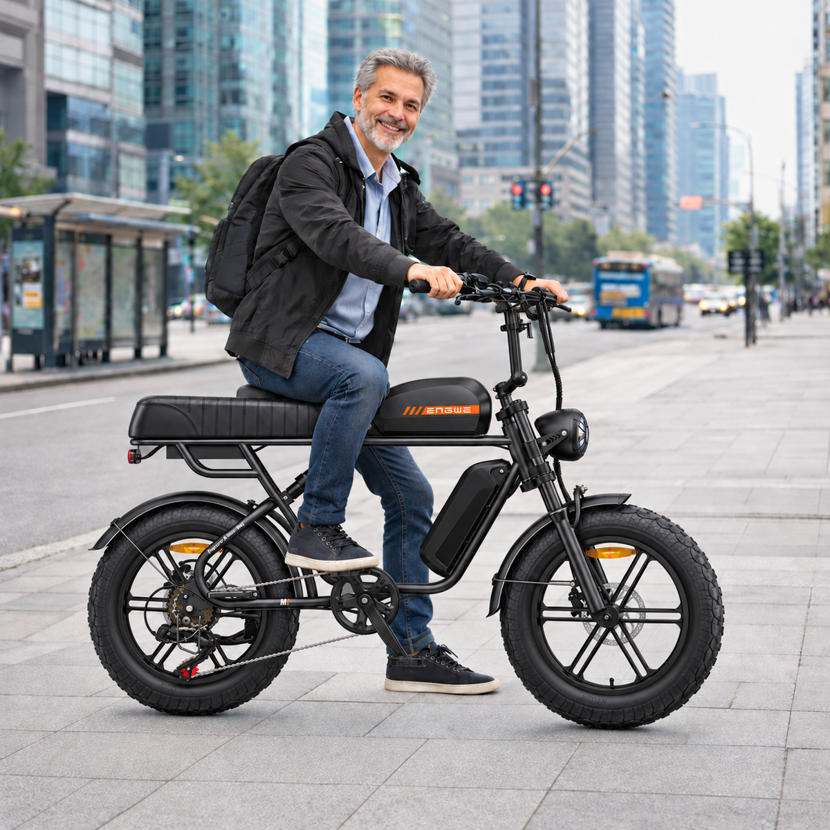Bicicleta eléctrica ENGWE M1 2BAT urbana fatbike 1370 Wh