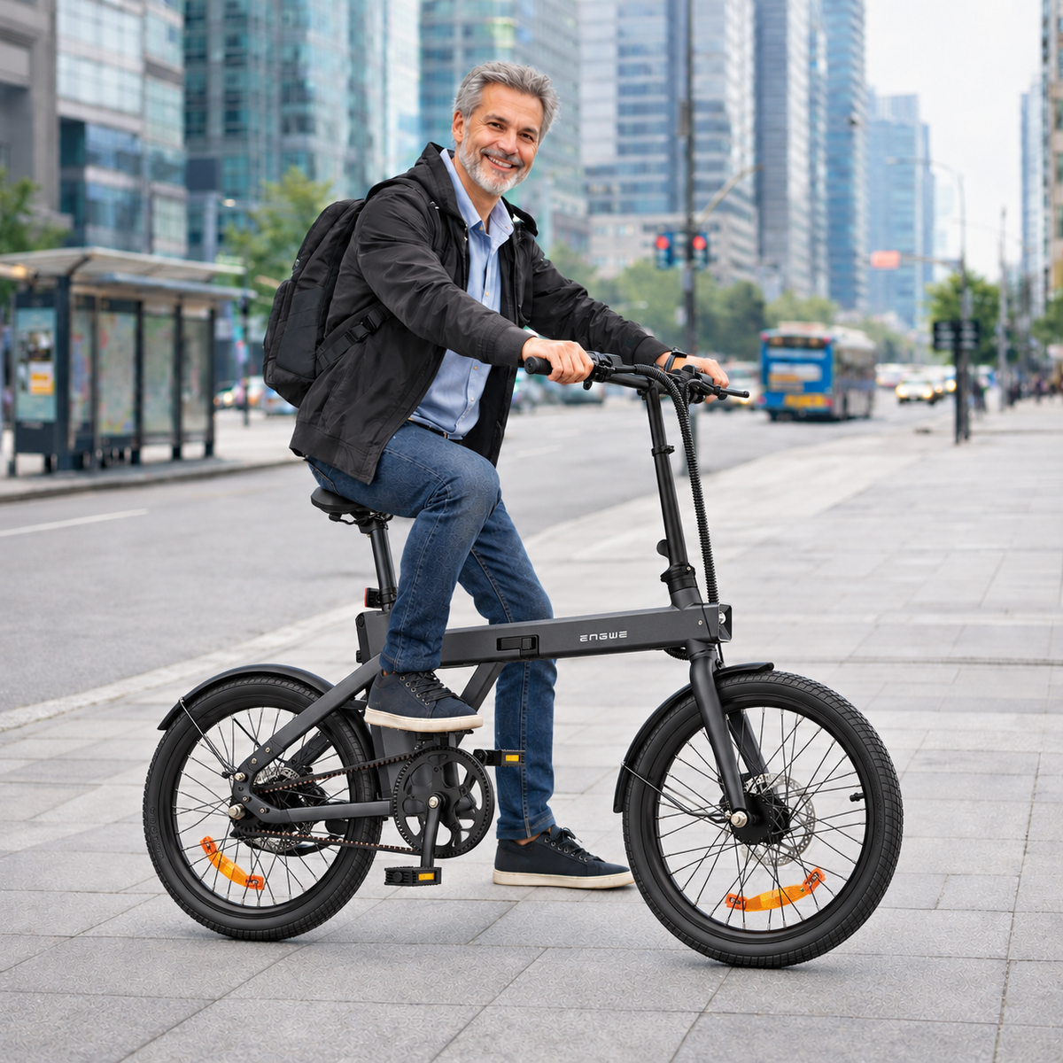 Bicicleta eléctrica ENGWE P20 plegable urbana 345 Wh