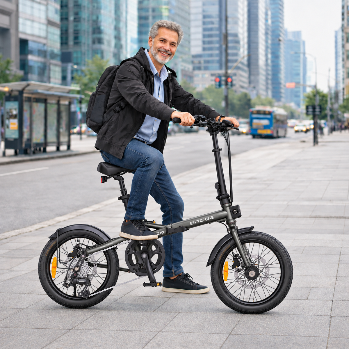 Bicicleta eléctrica ENGWE ZIP plegable urbana 360 Wh