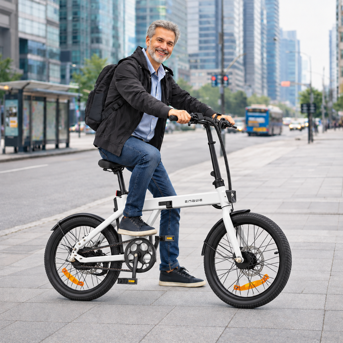 Bicicleta eléctrica ENGWE P20 plegable urbana 345 Wh