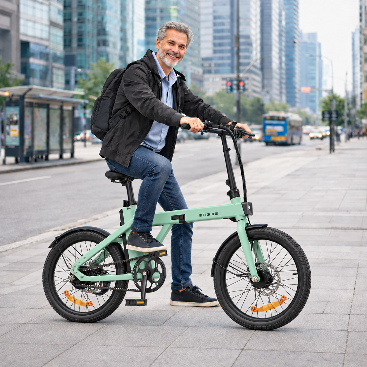 Bicicleta eléctrica ENGWE P20 plegable urbana 345 Wh