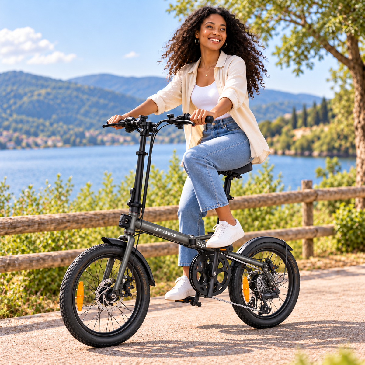 Bicicleta eléctrica ENGWE ZIP plegable urbana 360 Wh