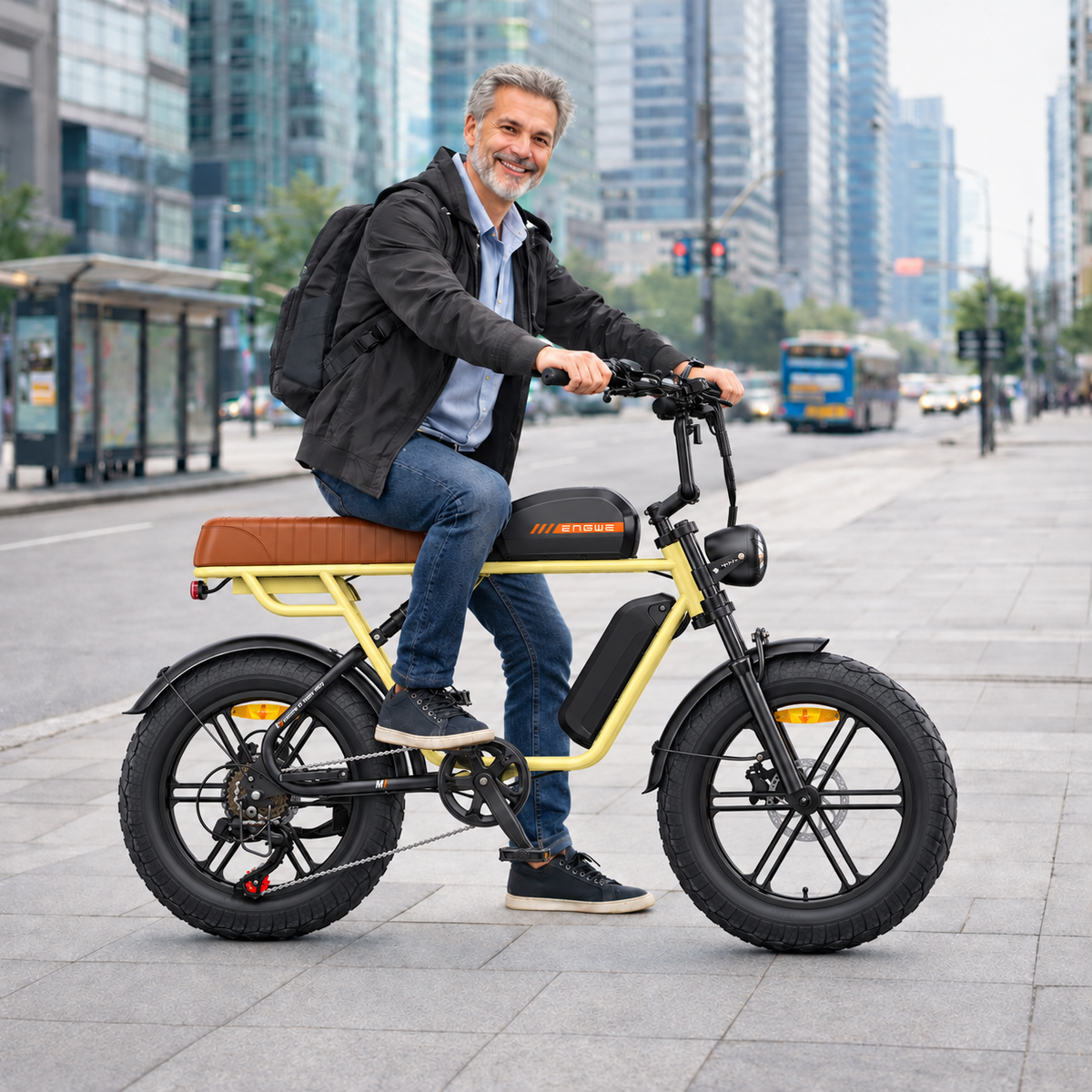 Bicicleta eléctrica ENGWE M1 2BAT urbana fatbike 1370 Wh
