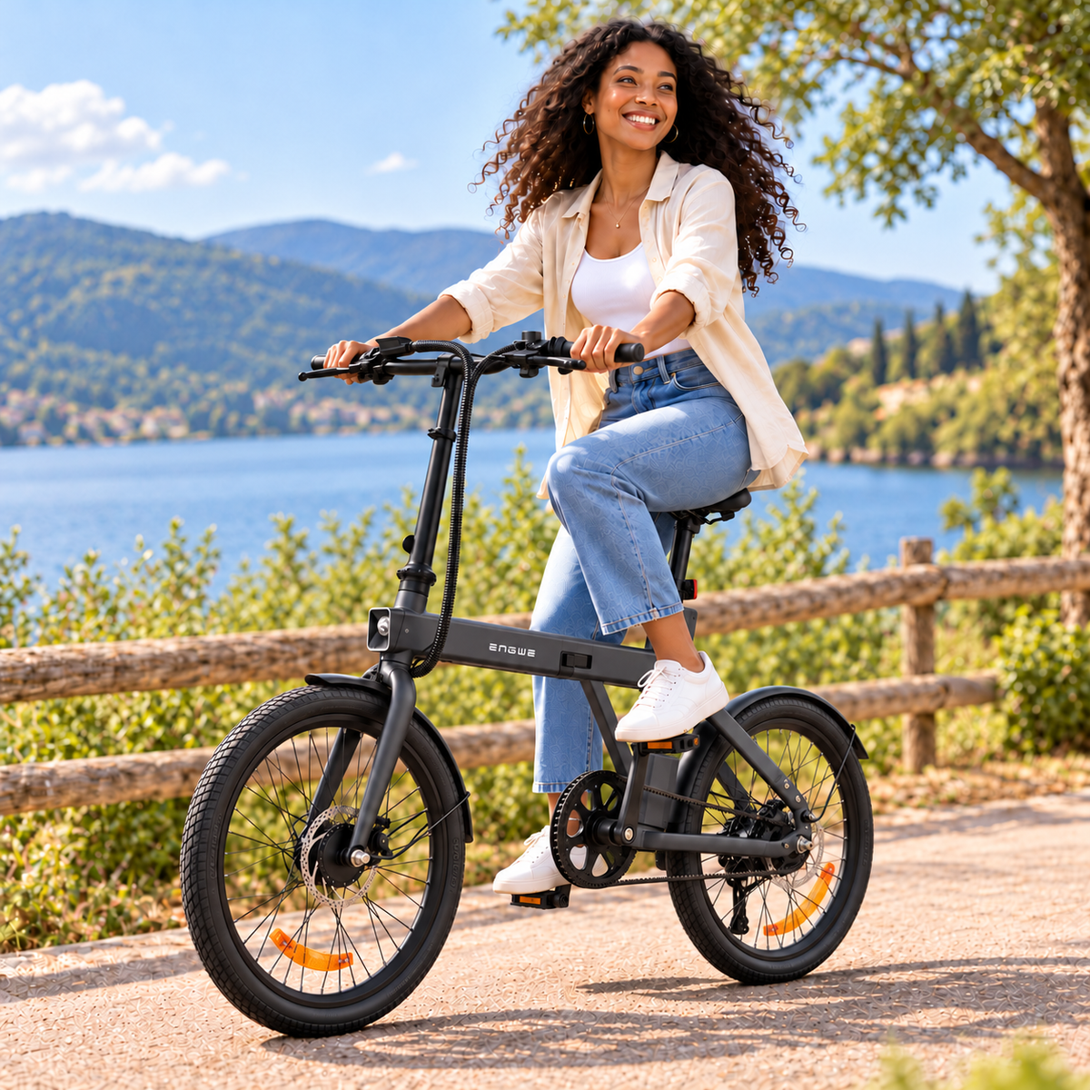 Bicicleta eléctrica ENGWE P20 plegable urbana 345 Wh