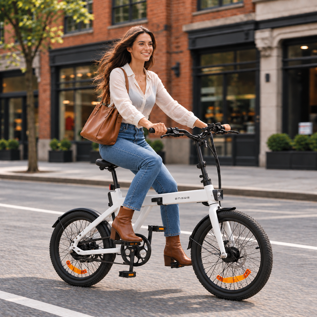 Bicicleta eléctrica ENGWE P20 plegable urbana 345 Wh