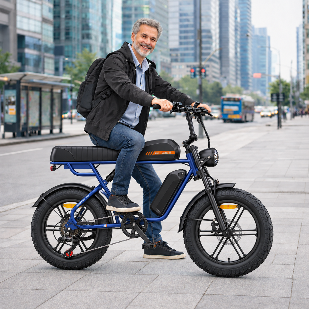 Bicicleta eléctrica ENGWE M1 2BAT urbana fatbike 1370 Wh