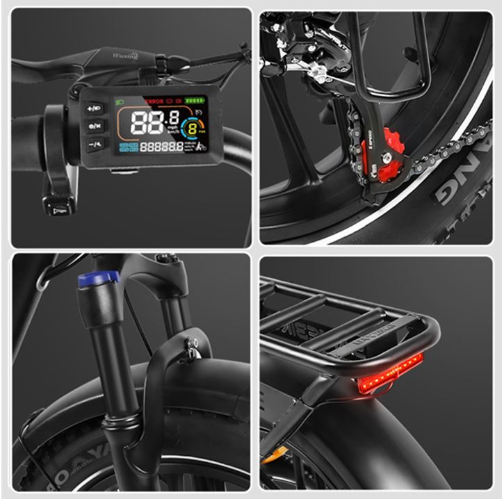 Bicicleta eléctrica plegable C05PRO 470Wh-36V-13Ah - rueda 20"x4" Fatbike