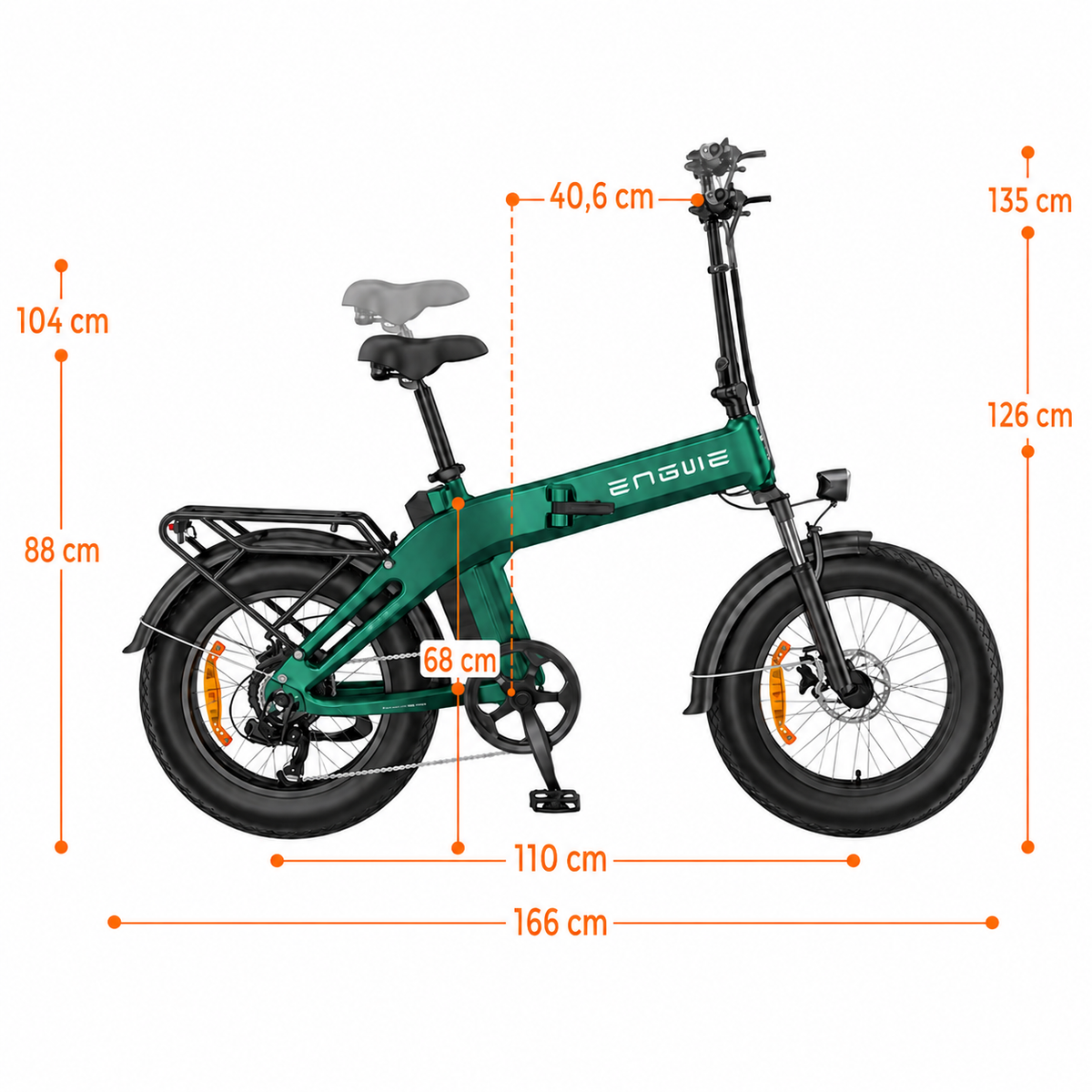 Ebike plegable EP2 3.0 BOOST 648Wh 75 Nm - Sensor de par - Fatbike 20 x 4