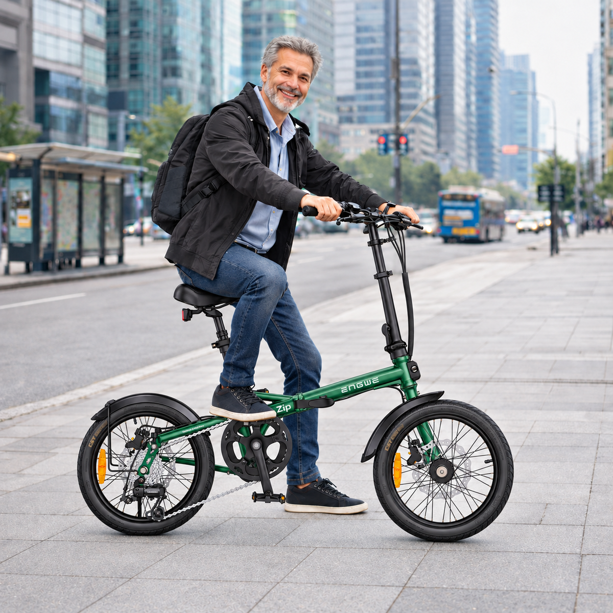 Bicicleta eléctrica ENGWE ZIP plegable urbana 360 Wh