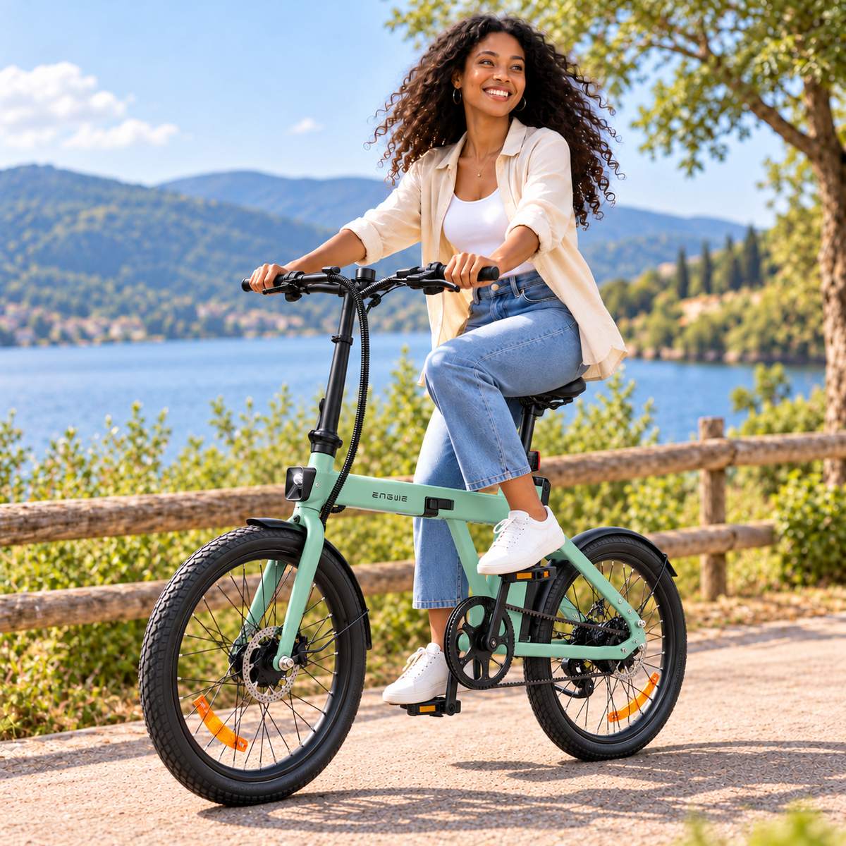 Bicicleta eléctrica ENGWE P20 plegable urbana 345 Wh