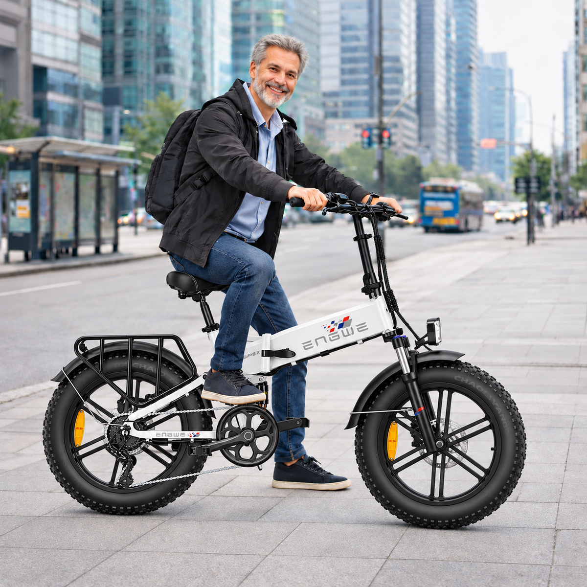 Bicicleta eléctrica ENGWE ENG X plegable fatbike 624 Wh
