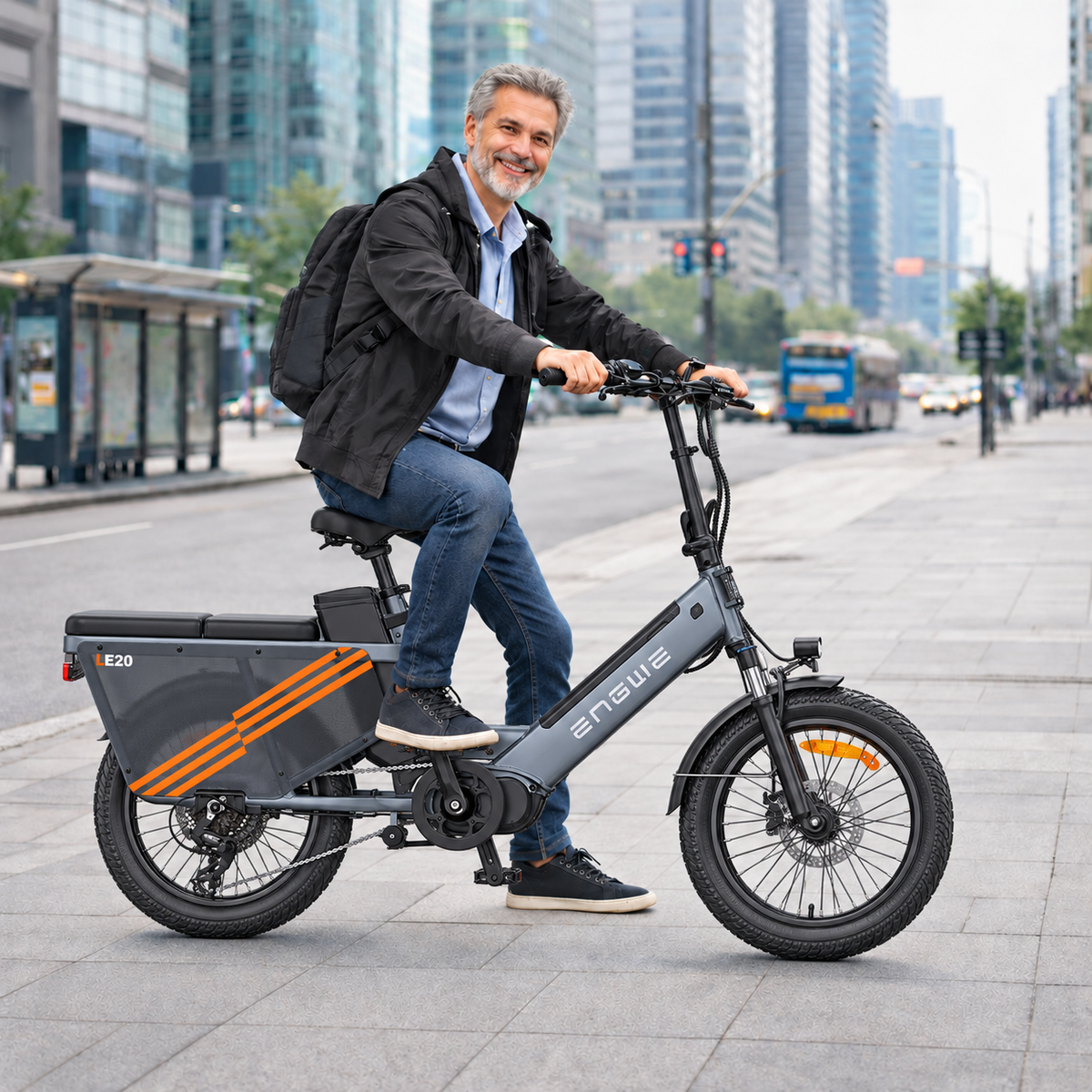 Bicicleta eléctrica ENGWE LE20 urbana carga 920 Wh