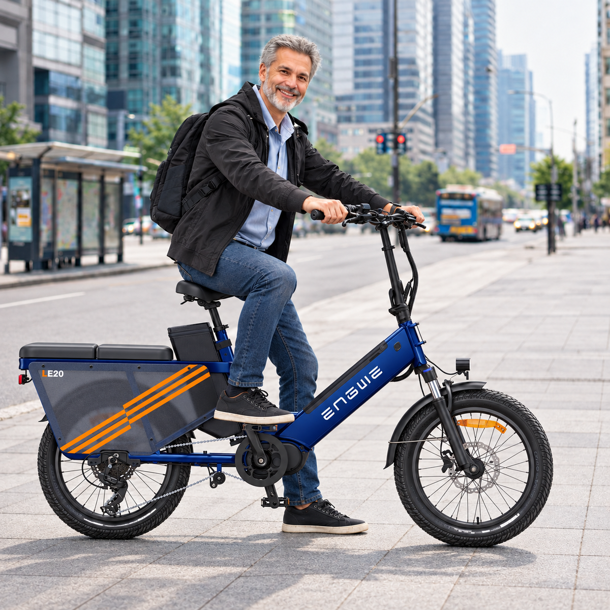 Bicicleta eléctrica ENGWE LE20 urbana carga 920 Wh