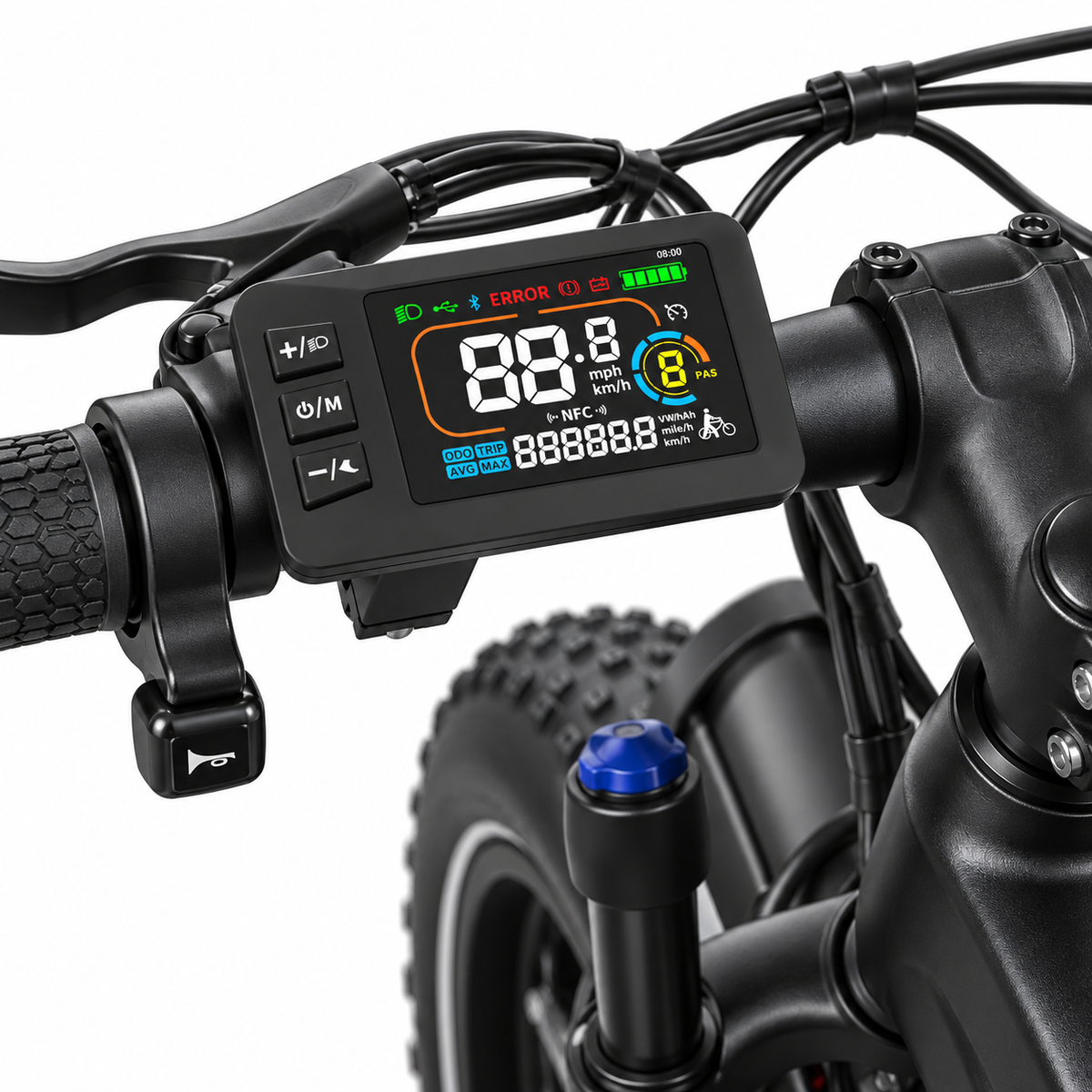 Bicicleta eléctrica plegable C05PRO 470Wh-36V-13Ah - rueda 20"x4" Fatbike