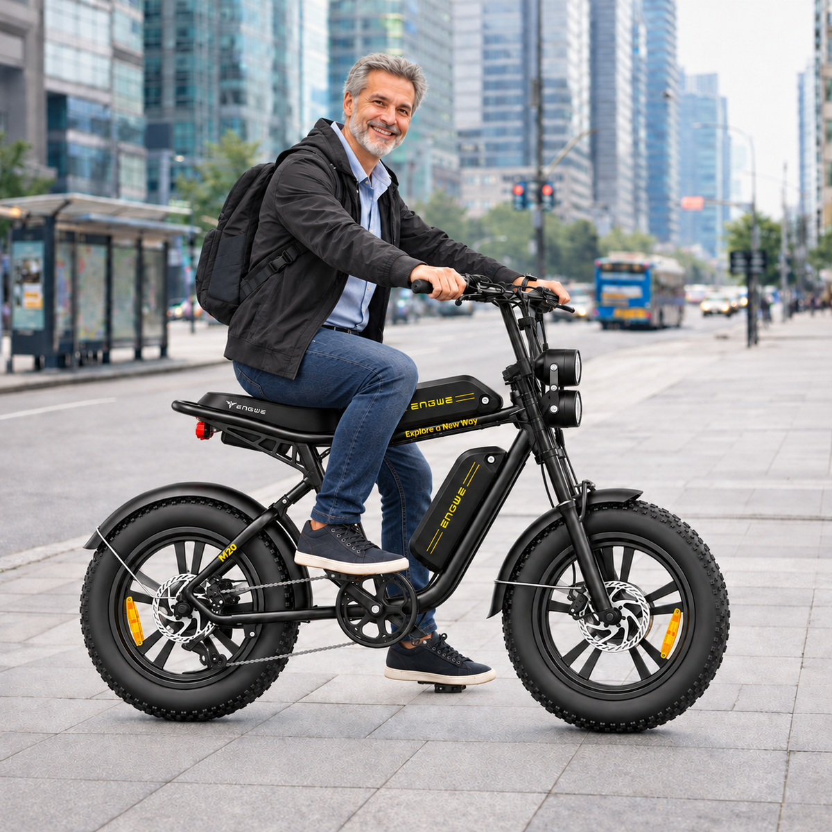Bicicleta eléctrica ENGWE M20 2BAT urbana fatbike 1248 Wh