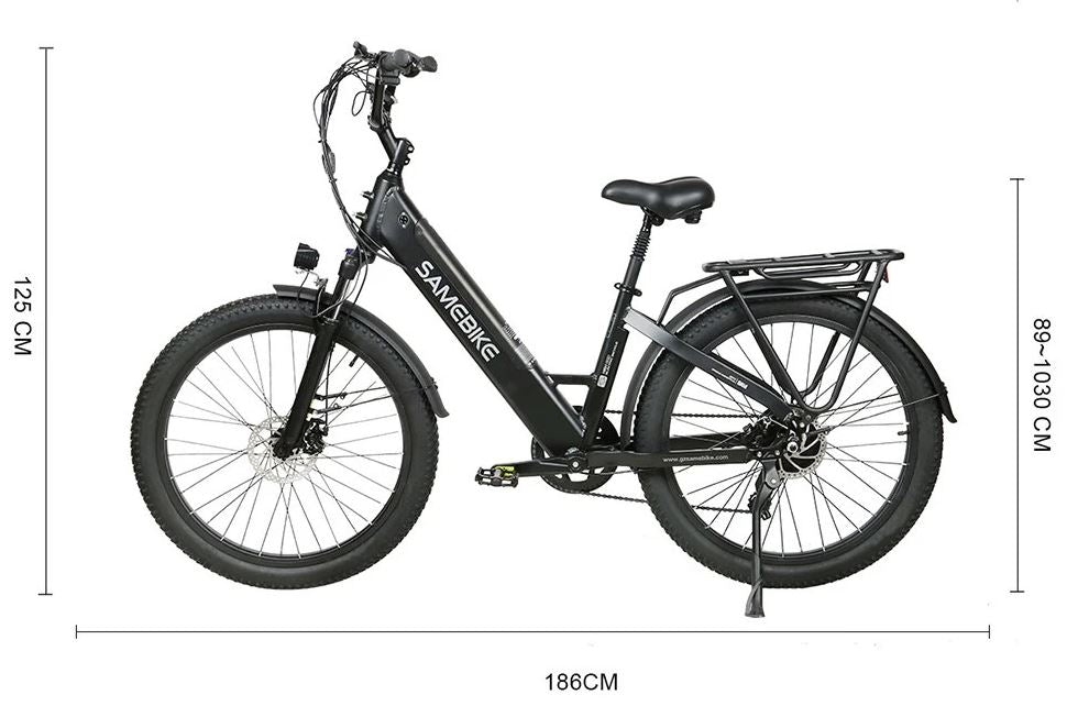 Bicicleta eléctrica urbana RS-A01 48V-14Ah (672Wh) - semi fatbike 26"x3.0"