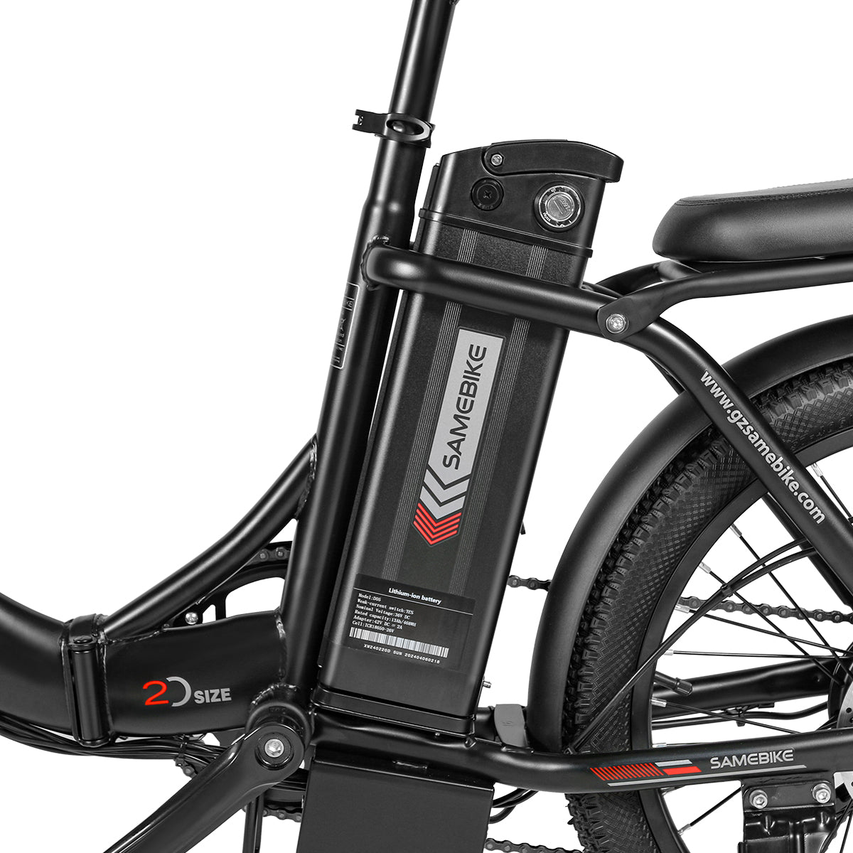 Bicicleta eléctrica plegable CY20 36V-12Ah (432Wh) - rueda 20x2.35