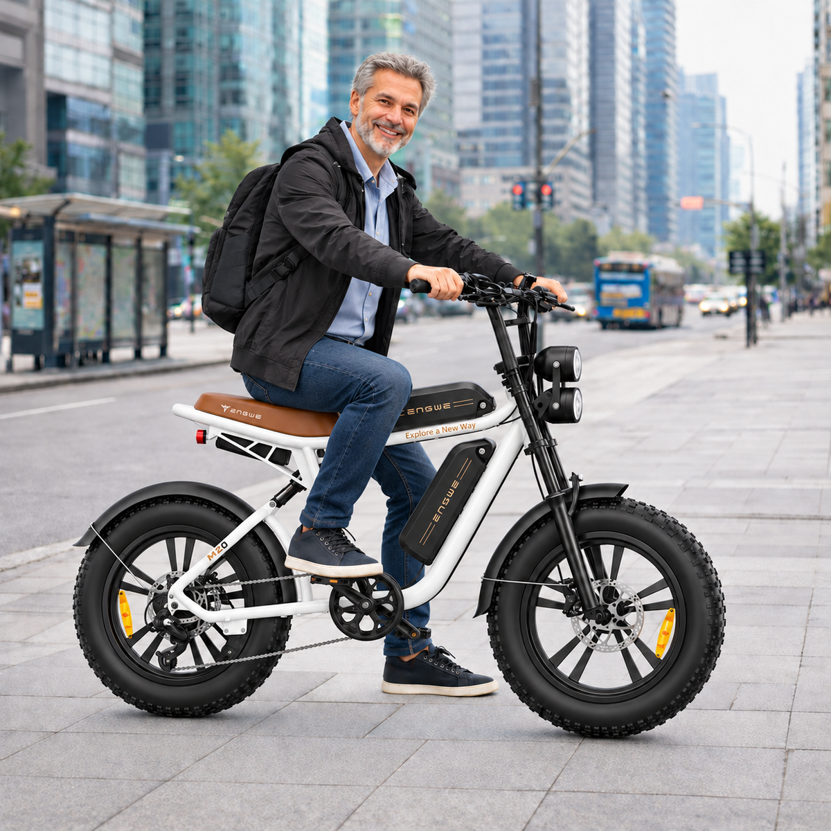 Bicicleta eléctrica ENGWE M20 2BAT urbana fatbike 1248 Wh